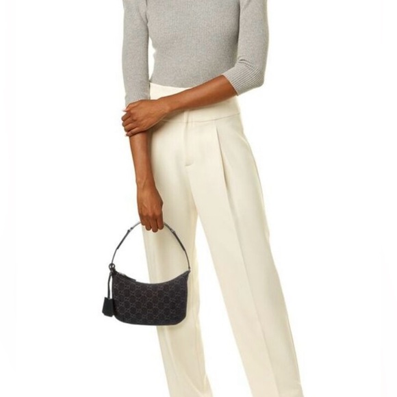 GUCCI: SMALL HORSEBIT SHOULDER BAG IN BLACK DENIM - Picture 3 of 10